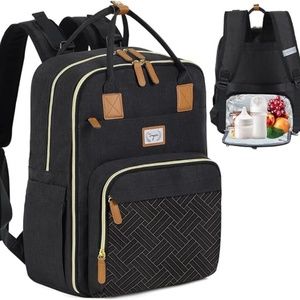 Diaper Bag Backpack- Removable Cross Body Bottle,Travel Essentials Baby Bag